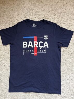 Official licensed FC Barcelona Men's Navy Graphic T‑Shirt